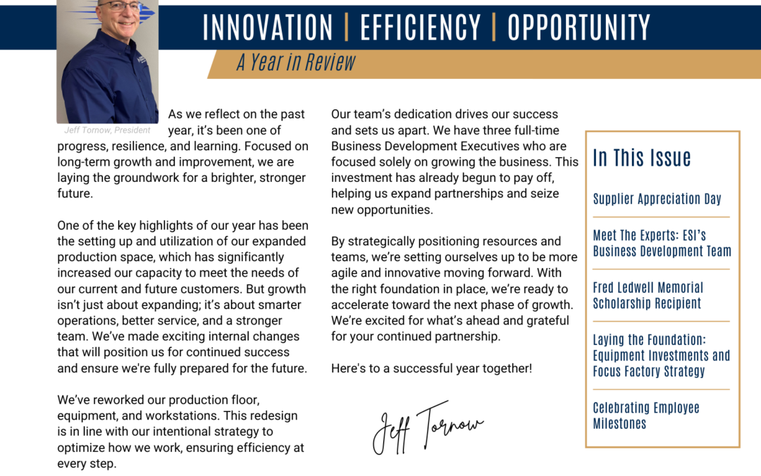 Electronic Systems, Inc. Newsletter Winter 2025